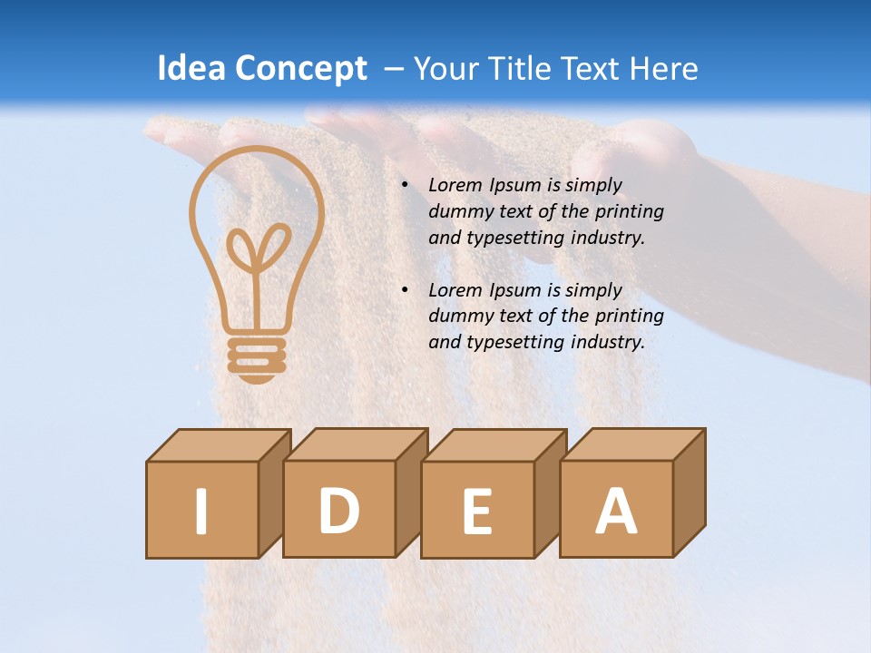 Time Is Running Like Sand Through Your Fingers PowerPoint Template