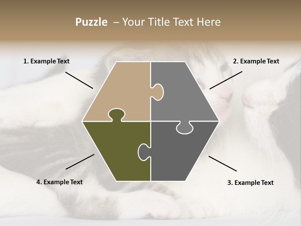 Kitten With Mom PowerPoint Template