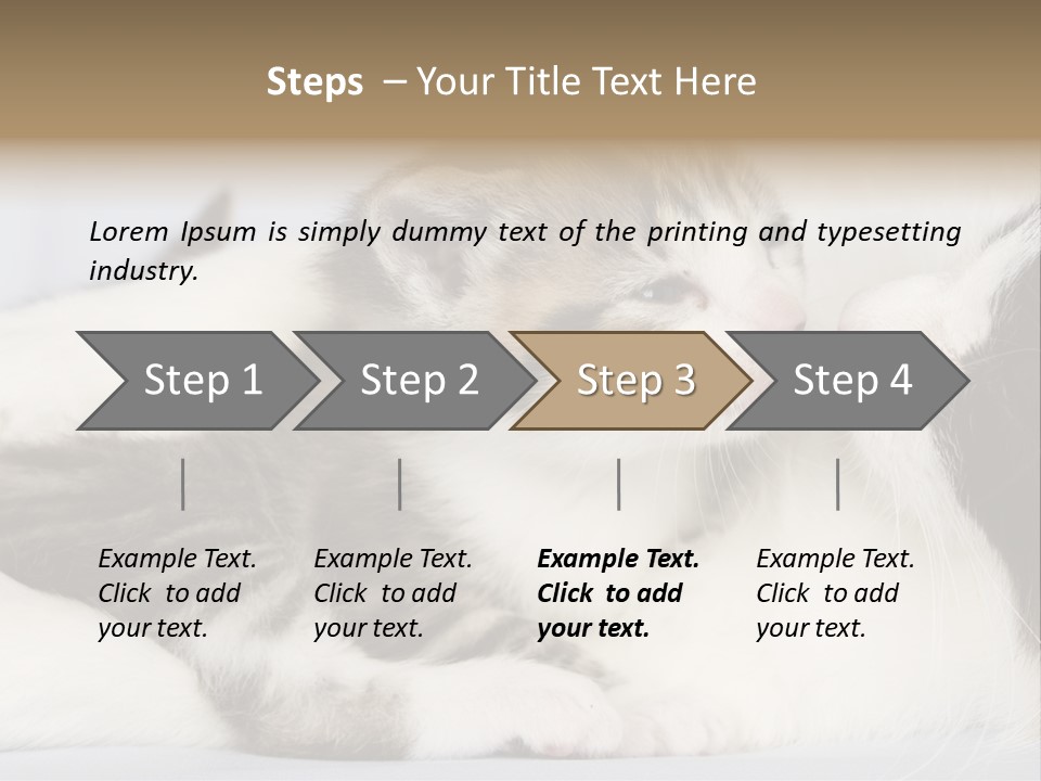 Kitten With Mom PowerPoint Template