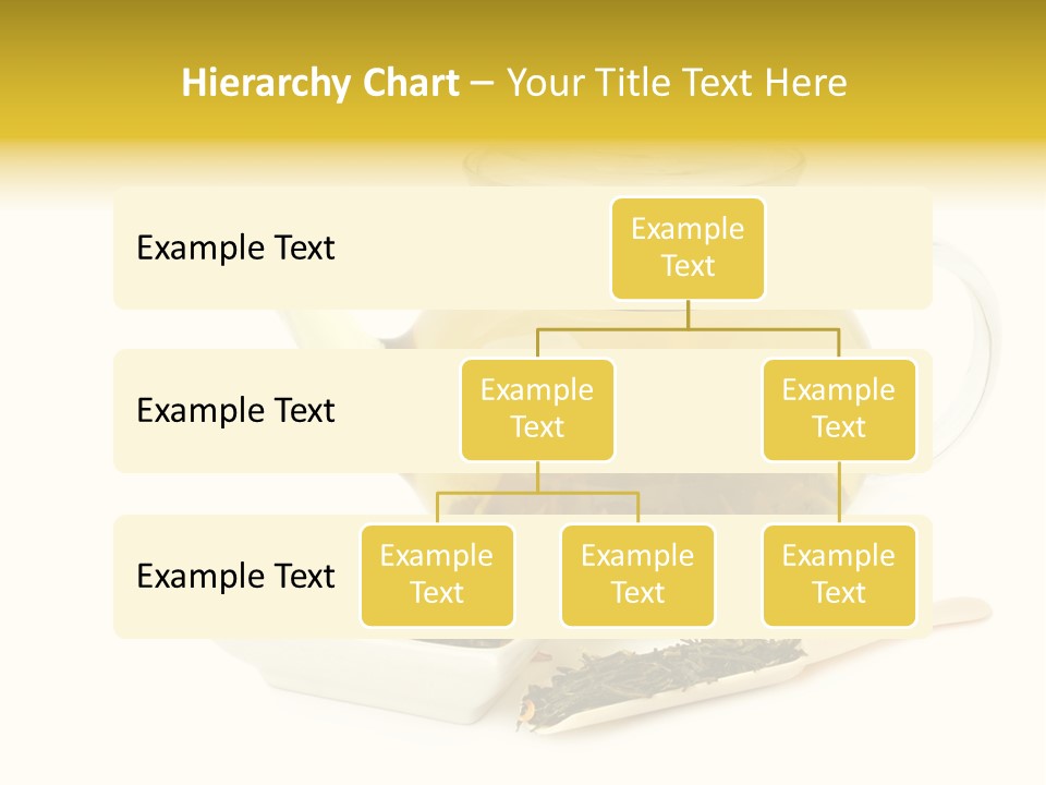 Tea Leaves And Teapot On White Background PowerPoint Template