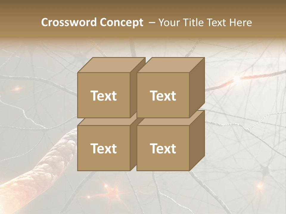 Inside The Brain. Concept Of Neurons And Nervous System. PowerPoint Template