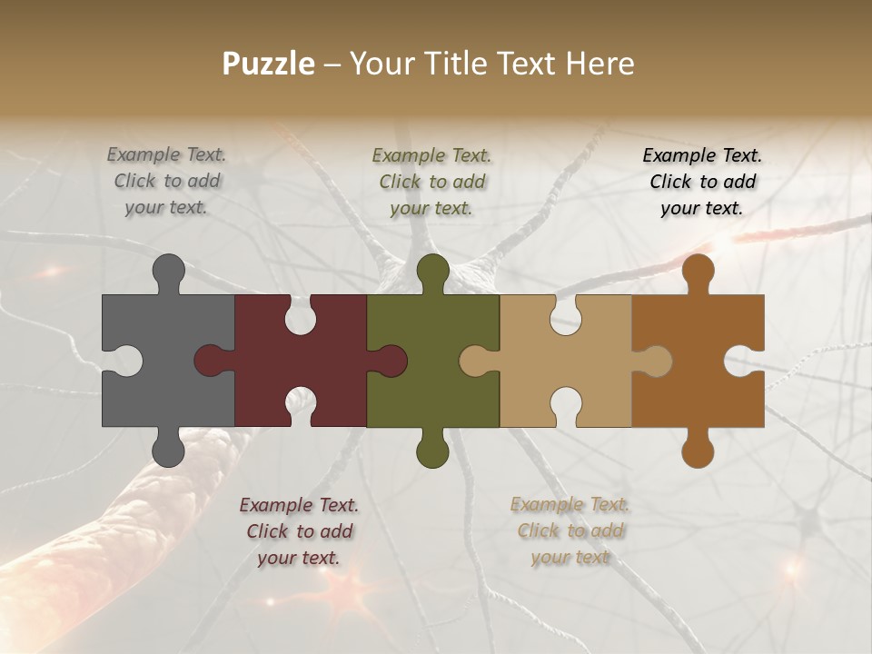 Inside The Brain. Concept Of Neurons And Nervous System. PowerPoint Template