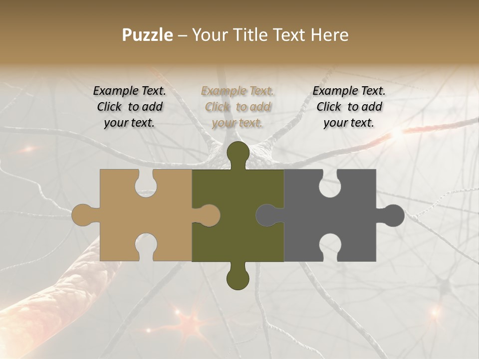 Inside The Brain. Concept Of Neurons And Nervous System. PowerPoint Template