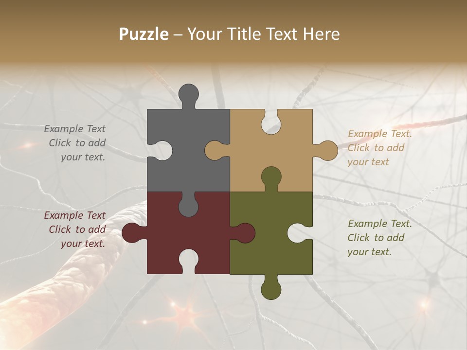 Inside The Brain. Concept Of Neurons And Nervous System. PowerPoint Template