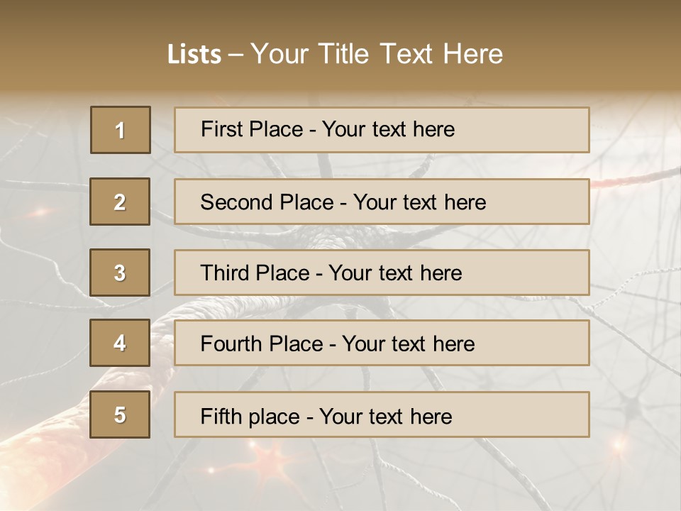 Inside The Brain. Concept Of Neurons And Nervous System. PowerPoint Template
