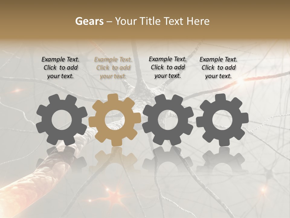 Inside The Brain. Concept Of Neurons And Nervous System. PowerPoint Template