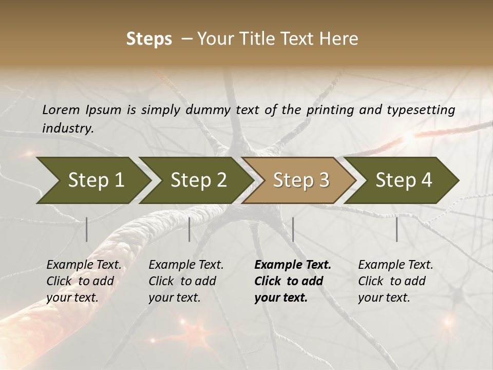 Inside The Brain. Concept Of Neurons And Nervous System. PowerPoint Template