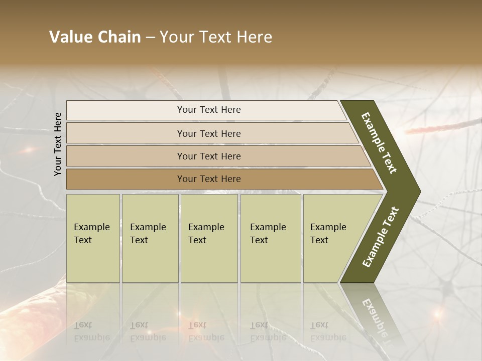 Inside The Brain. Concept Of Neurons And Nervous System. PowerPoint Template