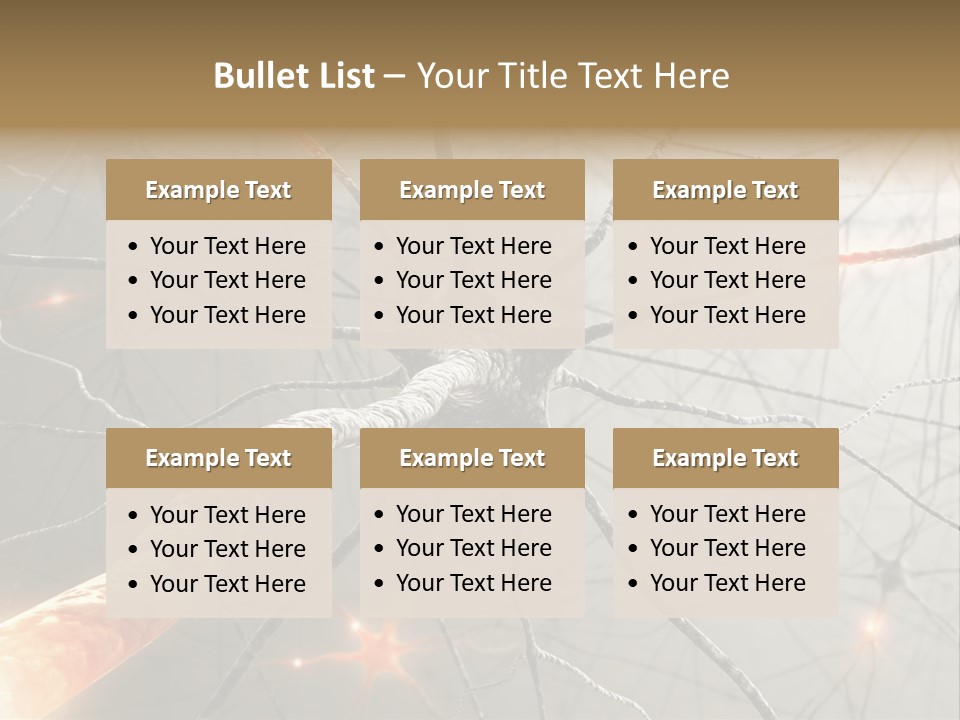 Inside The Brain. Concept Of Neurons And Nervous System. PowerPoint Template