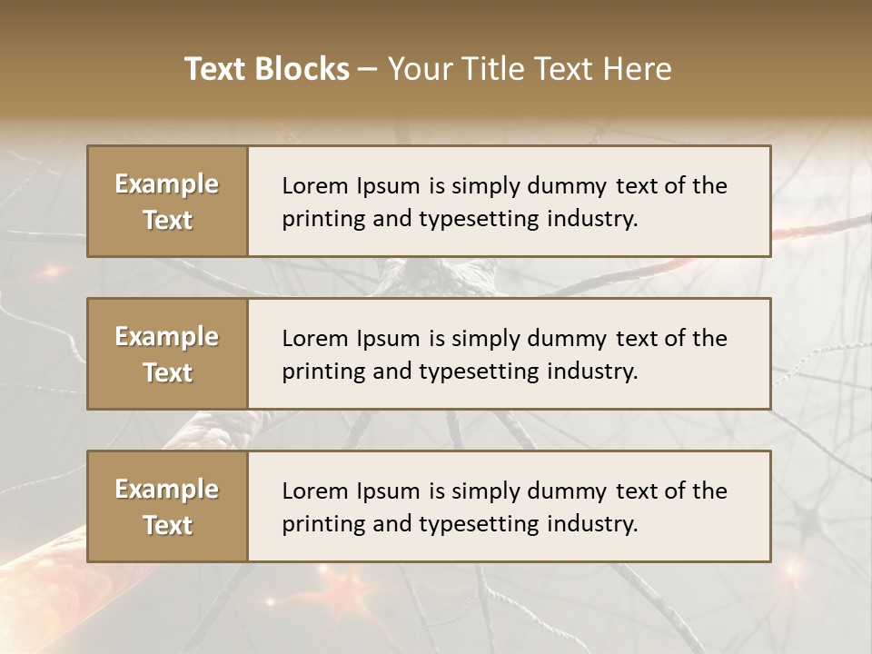 Inside The Brain. Concept Of Neurons And Nervous System. PowerPoint Template