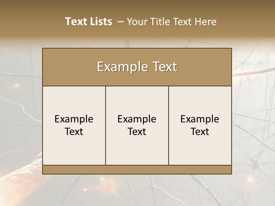 Inside The Brain. Concept Of Neurons And Nervous System. PowerPoint Template