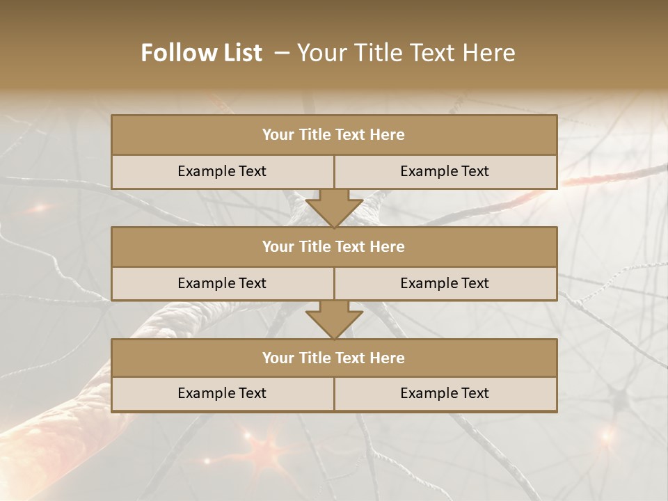 Inside The Brain. Concept Of Neurons And Nervous System. PowerPoint Template