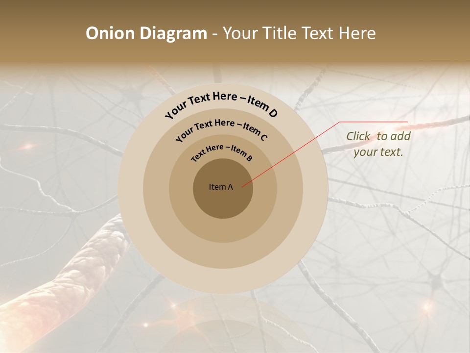Inside The Brain. Concept Of Neurons And Nervous System. PowerPoint Template