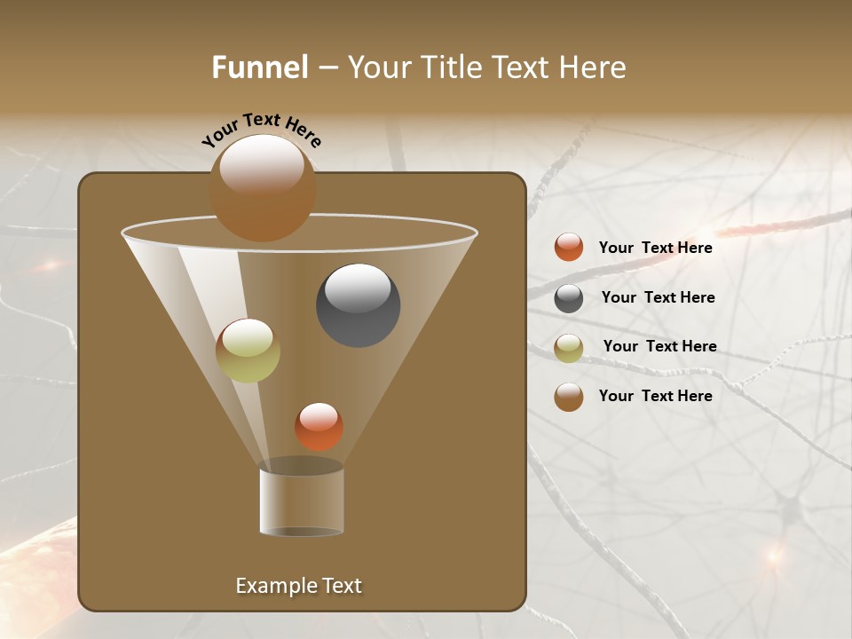 Inside The Brain. Concept Of Neurons And Nervous System. PowerPoint Template