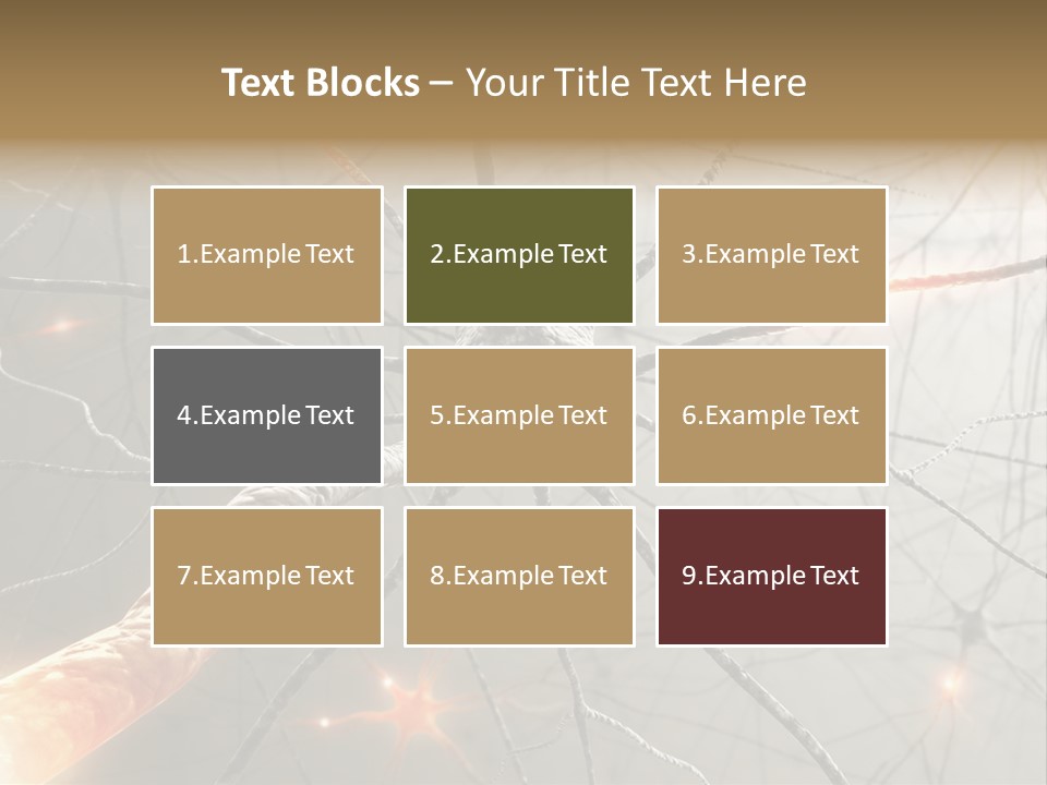 Inside The Brain. Concept Of Neurons And Nervous System. PowerPoint Template