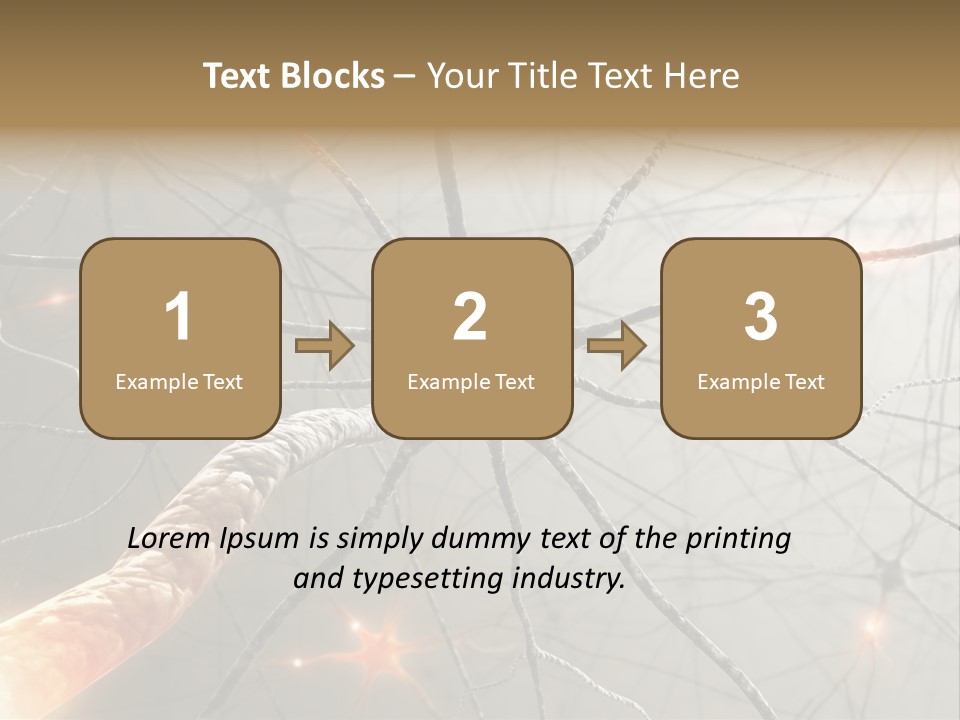 Inside The Brain. Concept Of Neurons And Nervous System. PowerPoint Template