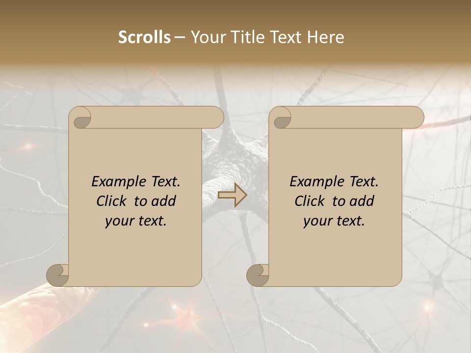 Inside The Brain. Concept Of Neurons And Nervous System. PowerPoint Template