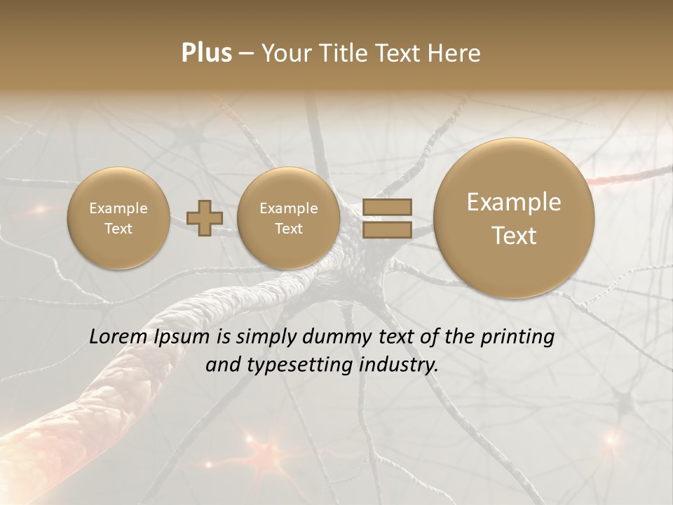 Inside The Brain. Concept Of Neurons And Nervous System. PowerPoint Template