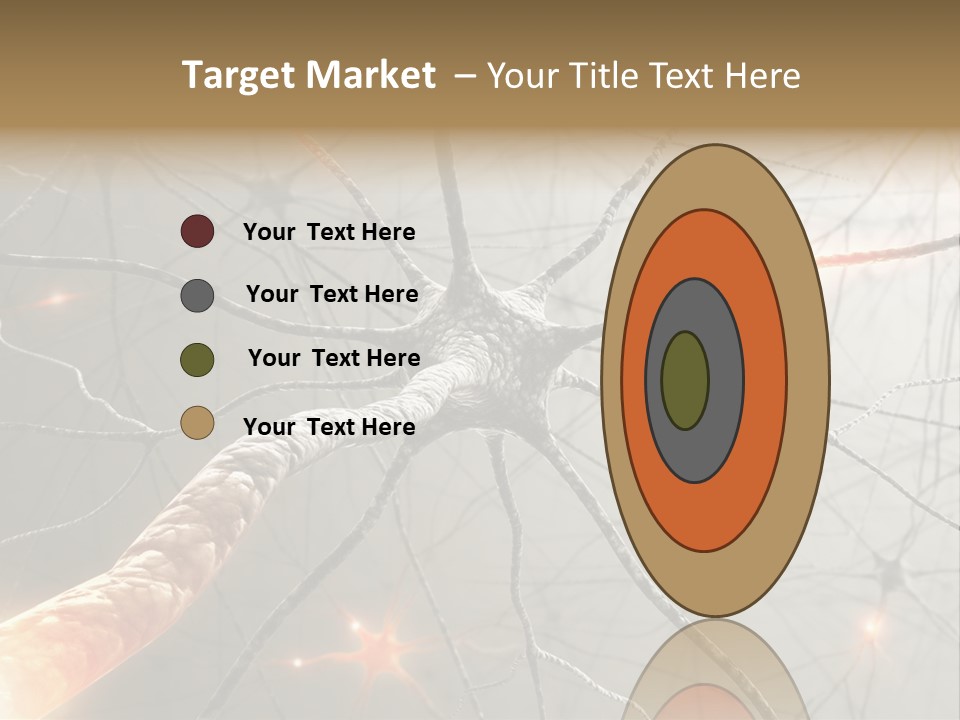 Inside The Brain. Concept Of Neurons And Nervous System. PowerPoint Template