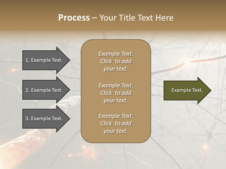 Inside The Brain. Concept Of Neurons And Nervous System. PowerPoint Template