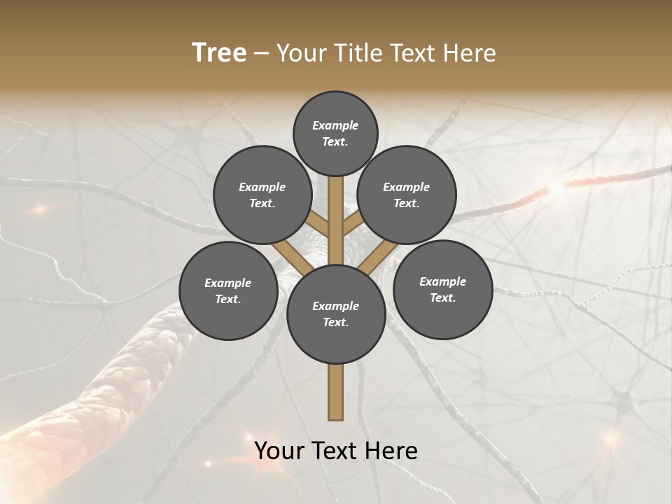 Inside The Brain. Concept Of Neurons And Nervous System. PowerPoint Template