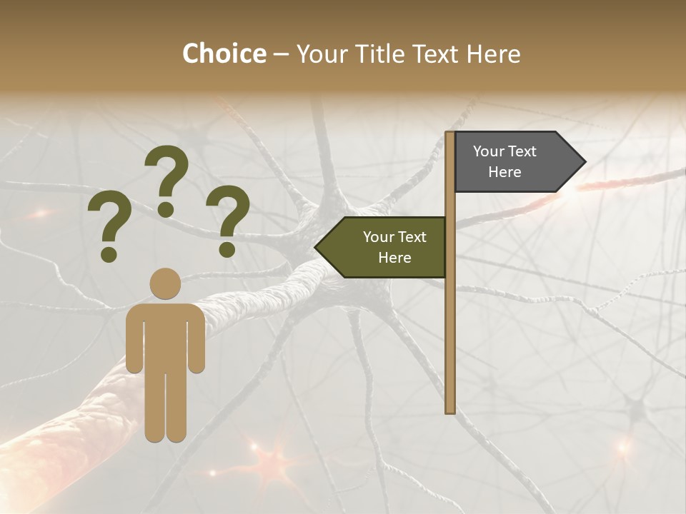 Inside The Brain. Concept Of Neurons And Nervous System. PowerPoint Template