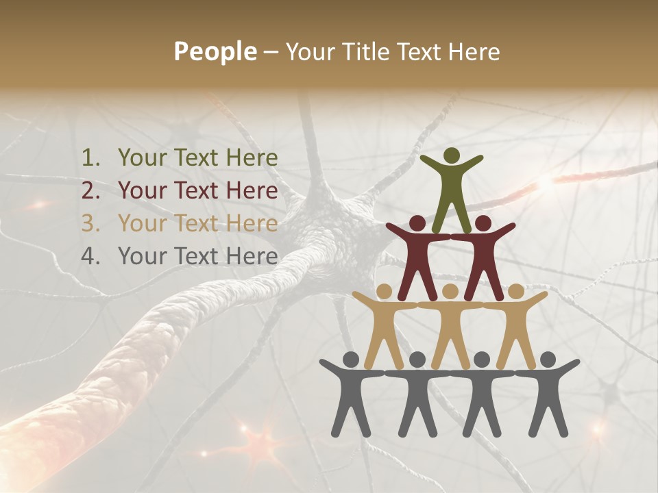 Inside The Brain. Concept Of Neurons And Nervous System. PowerPoint Template