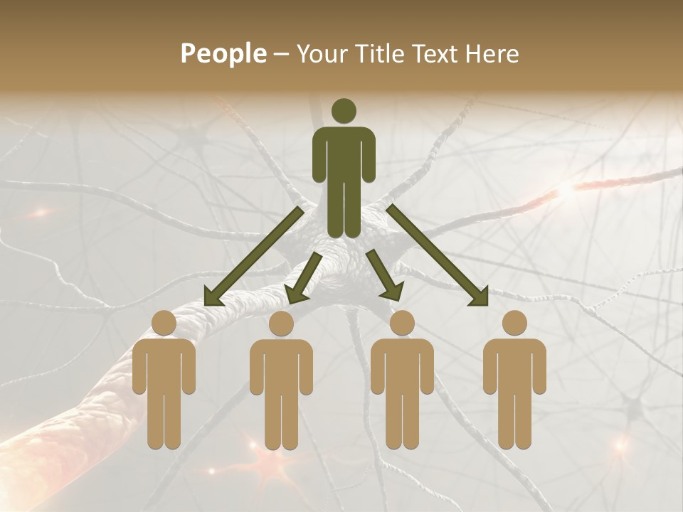 Inside The Brain. Concept Of Neurons And Nervous System. PowerPoint Template