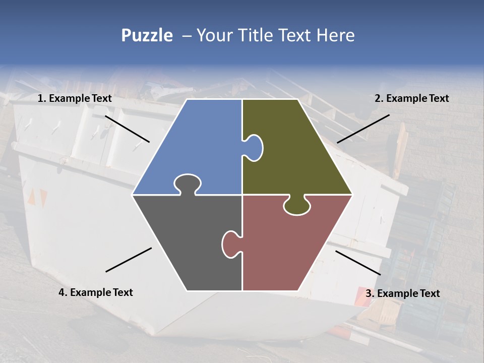 A Large White Boat Sitting In Front Of A Building PowerPoint Template