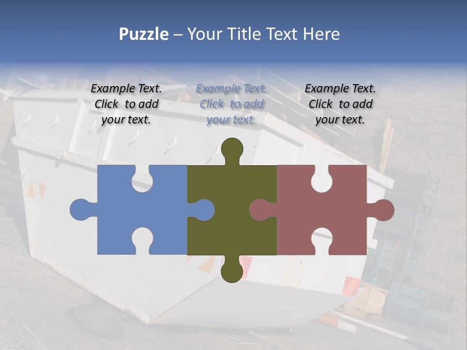 A Large White Boat Sitting In Front Of A Building PowerPoint Template