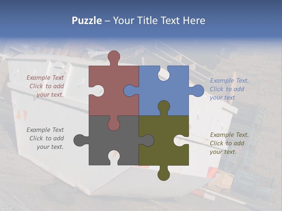 A Large White Boat Sitting In Front Of A Building PowerPoint Template