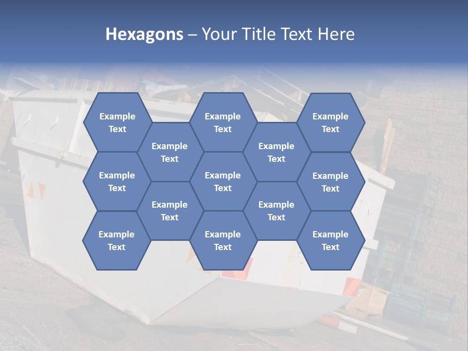 A Large White Boat Sitting In Front Of A Building PowerPoint Template