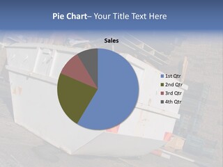 A Large White Boat Sitting In Front Of A Building PowerPoint Template