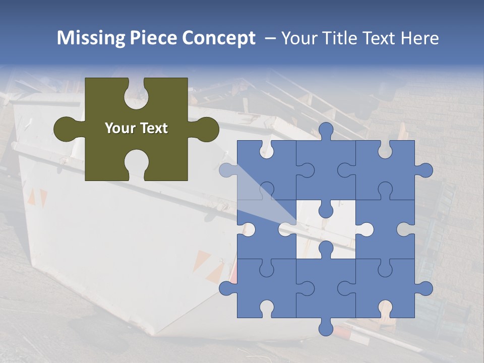 A Large White Boat Sitting In Front Of A Building PowerPoint Template