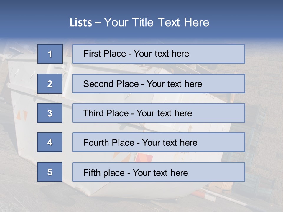 A Large White Boat Sitting In Front Of A Building PowerPoint Template