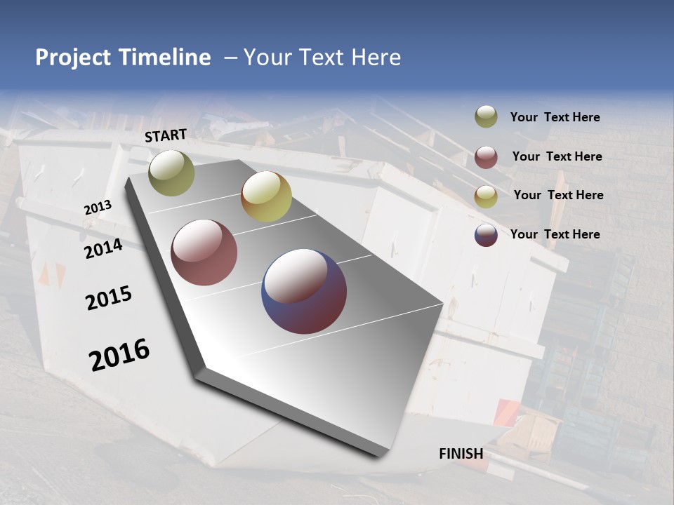 A Large White Boat Sitting In Front Of A Building PowerPoint Template