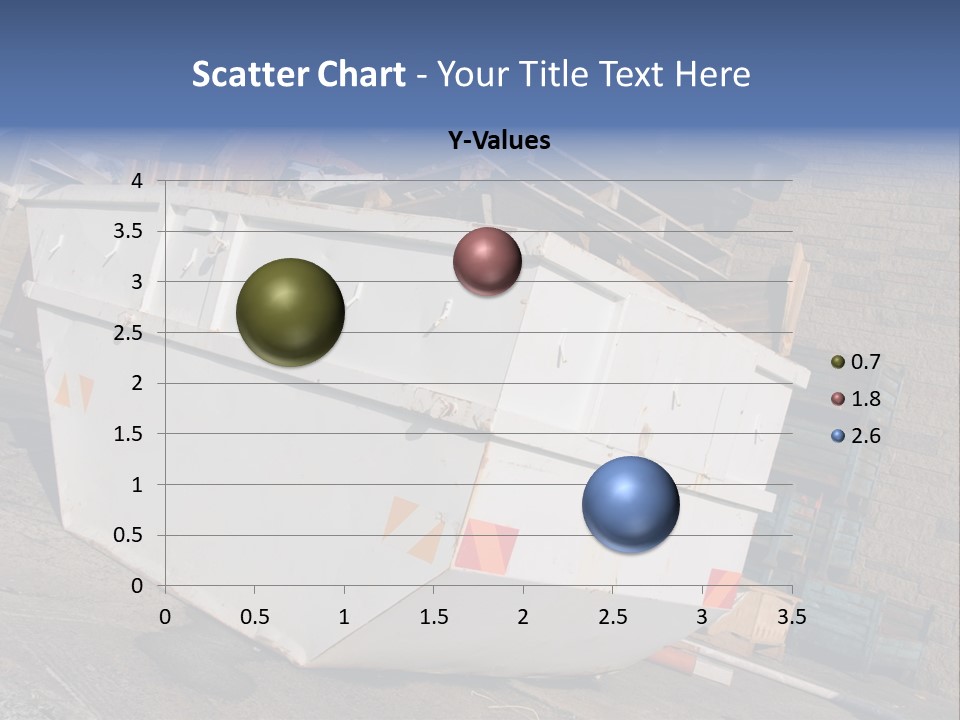 A Large White Boat Sitting In Front Of A Building PowerPoint Template