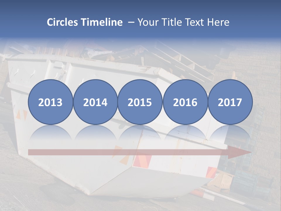 A Large White Boat Sitting In Front Of A Building PowerPoint Template