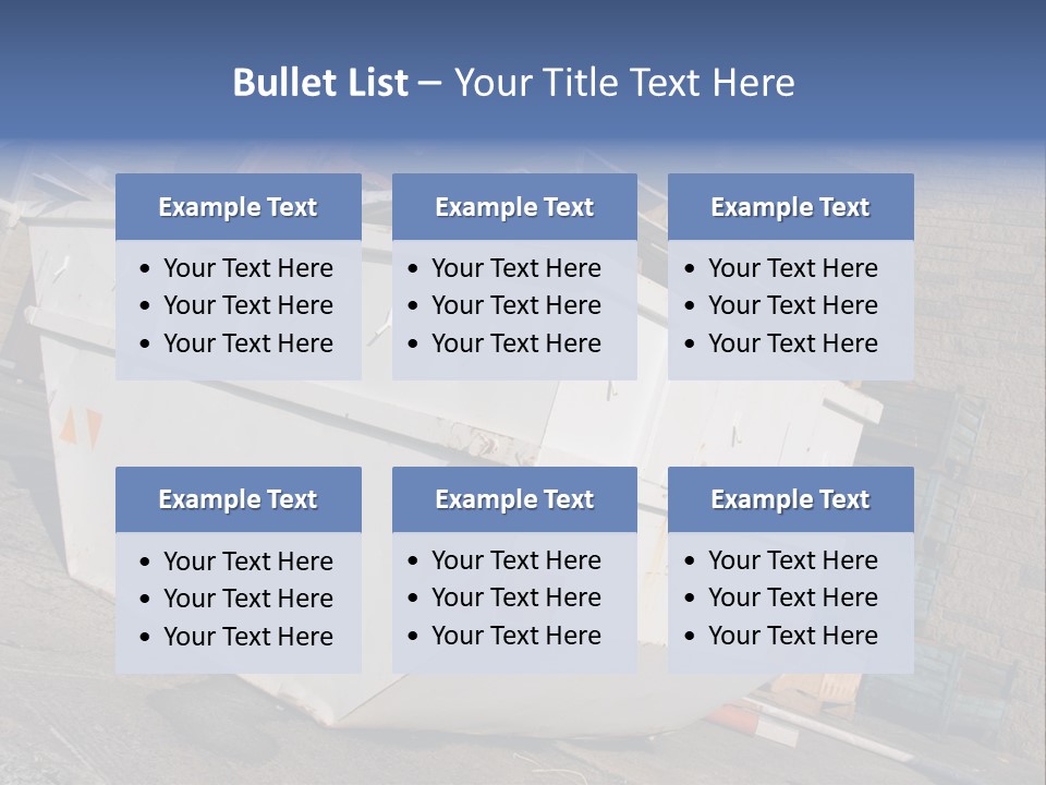 A Large White Boat Sitting In Front Of A Building PowerPoint Template