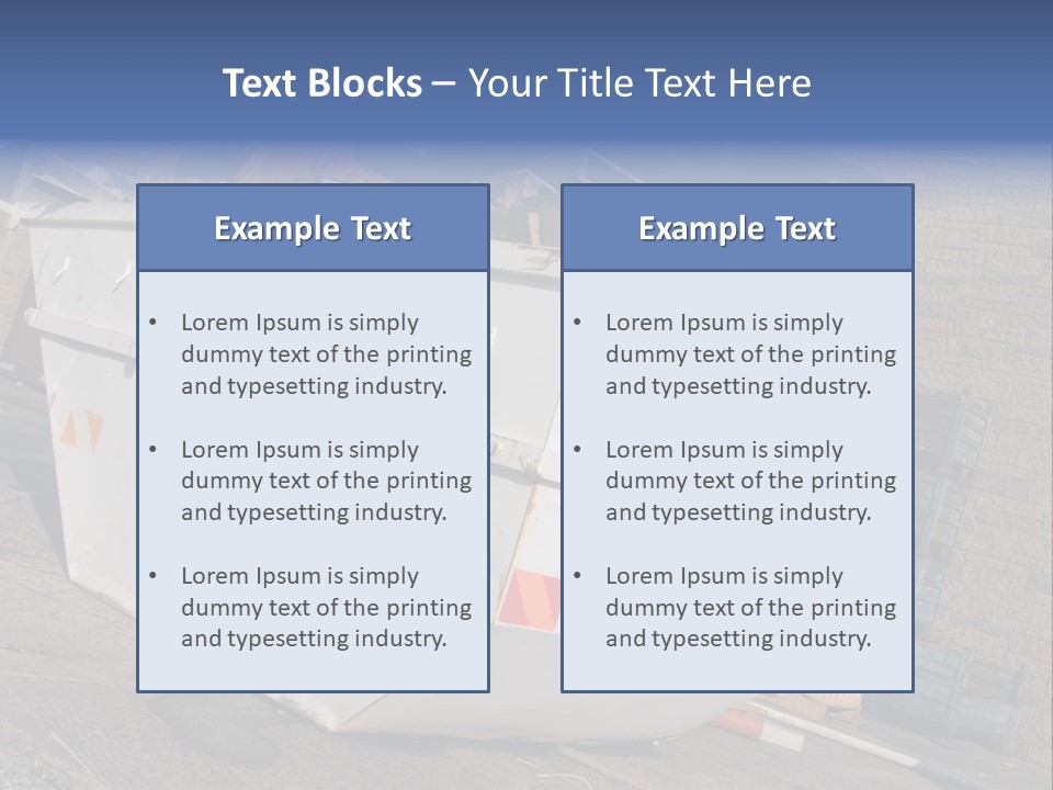 A Large White Boat Sitting In Front Of A Building PowerPoint Template