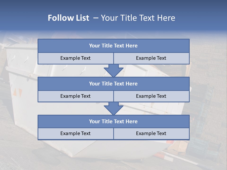 A Large White Boat Sitting In Front Of A Building PowerPoint Template