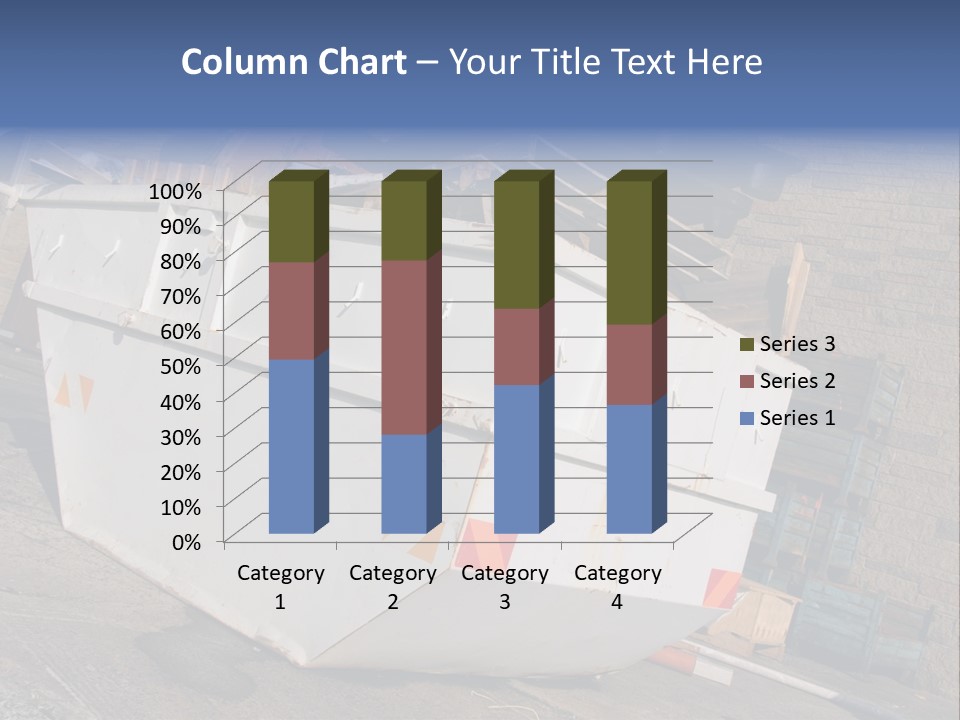 A Large White Boat Sitting In Front Of A Building PowerPoint Template