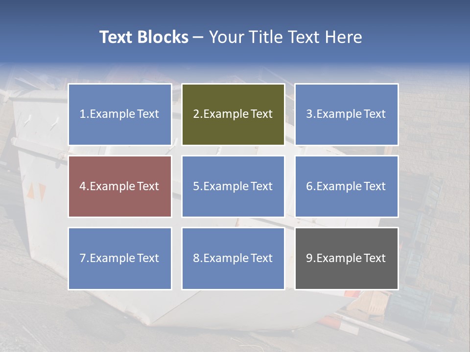 A Large White Boat Sitting In Front Of A Building PowerPoint Template
