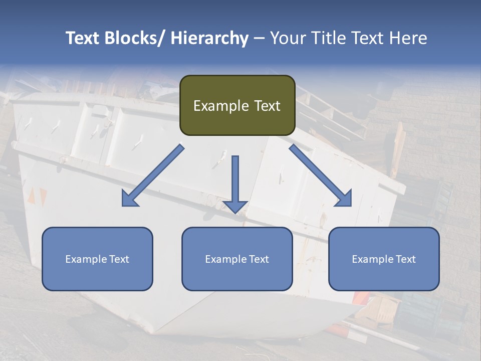 A Large White Boat Sitting In Front Of A Building PowerPoint Template