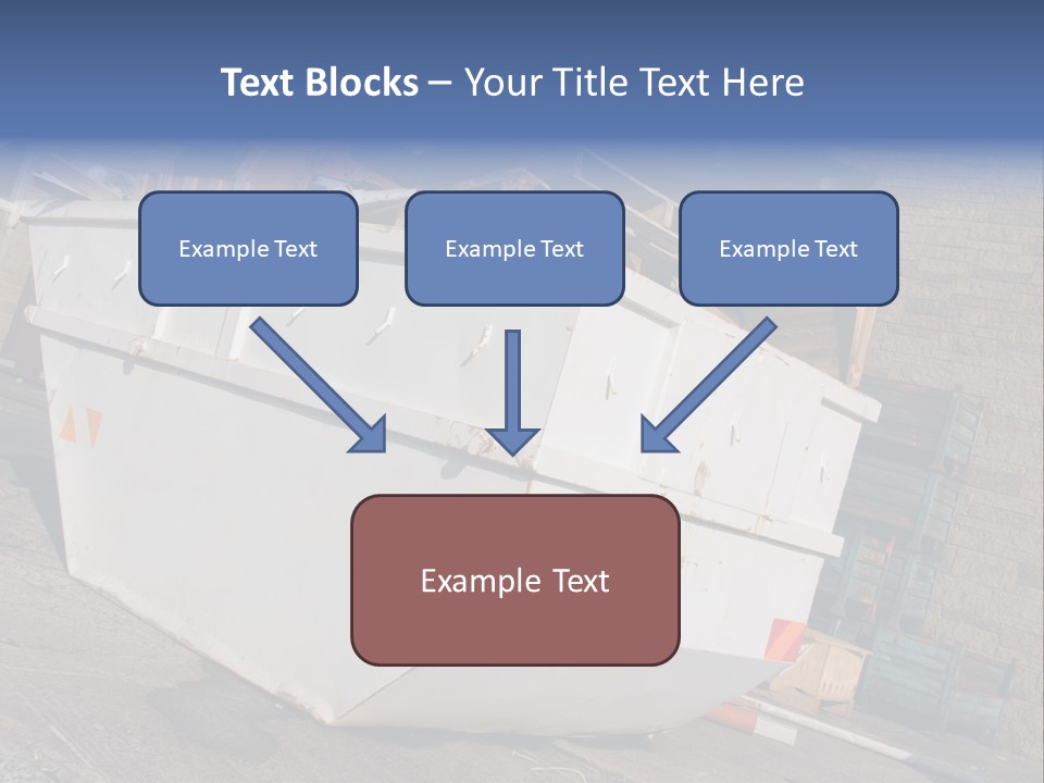 A Large White Boat Sitting In Front Of A Building PowerPoint Template
