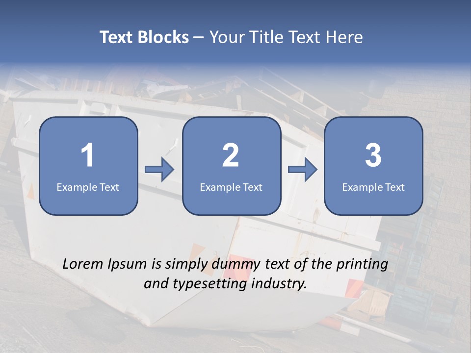 A Large White Boat Sitting In Front Of A Building PowerPoint Template