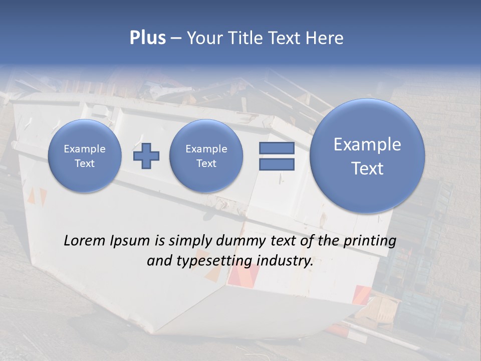 A Large White Boat Sitting In Front Of A Building PowerPoint Template