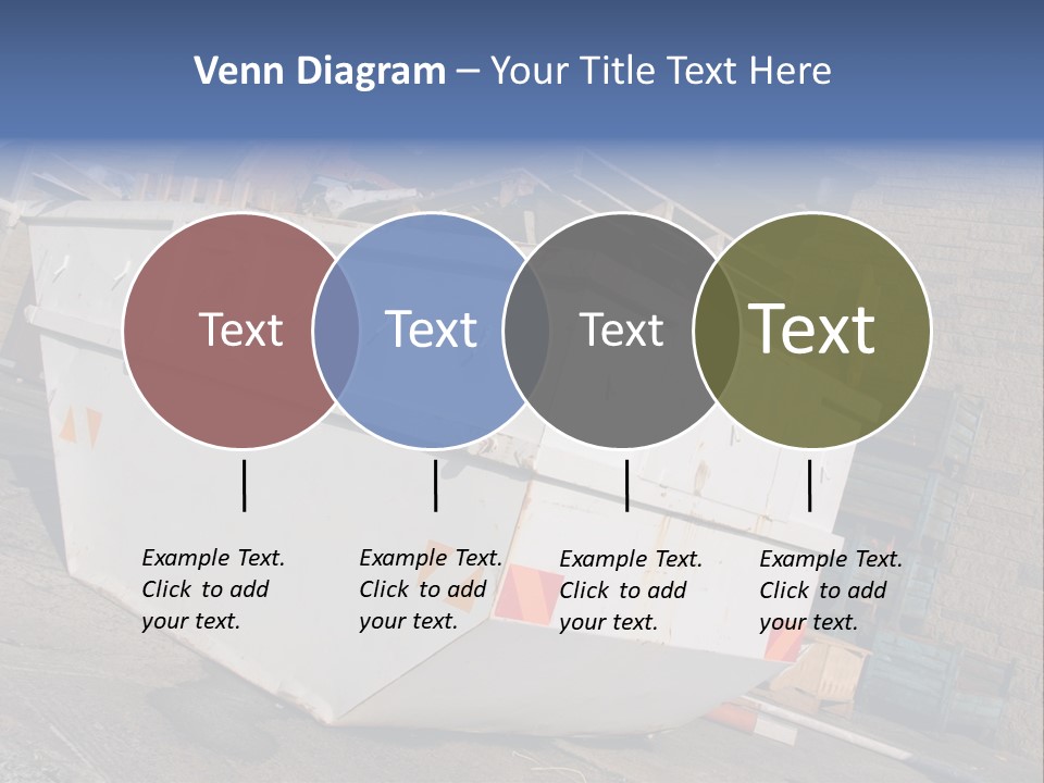 A Large White Boat Sitting In Front Of A Building PowerPoint Template