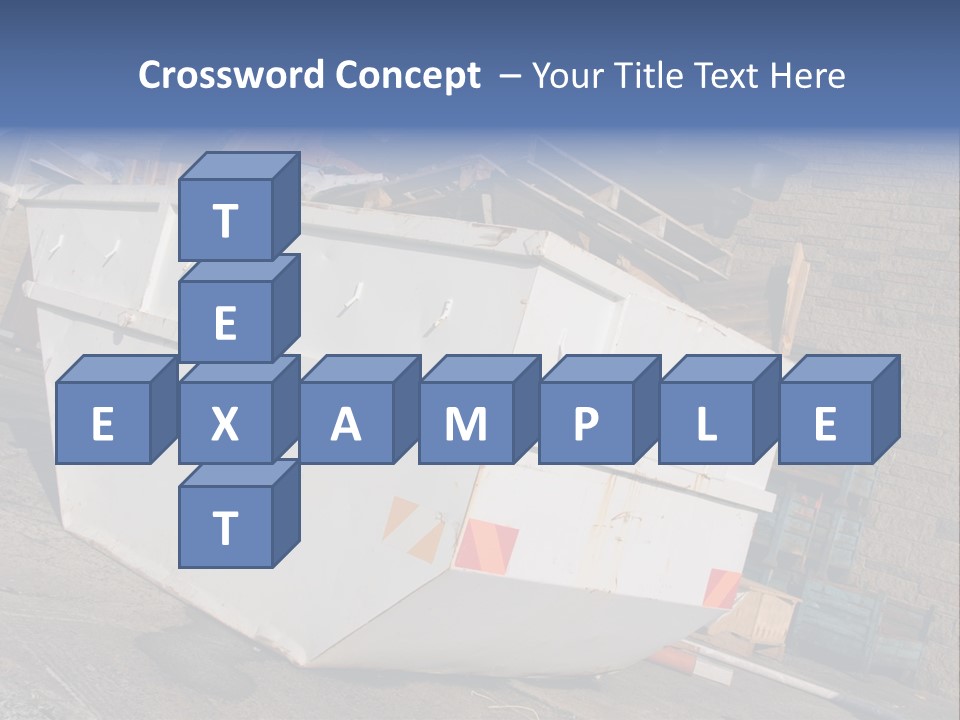 A Large White Boat Sitting In Front Of A Building PowerPoint Template