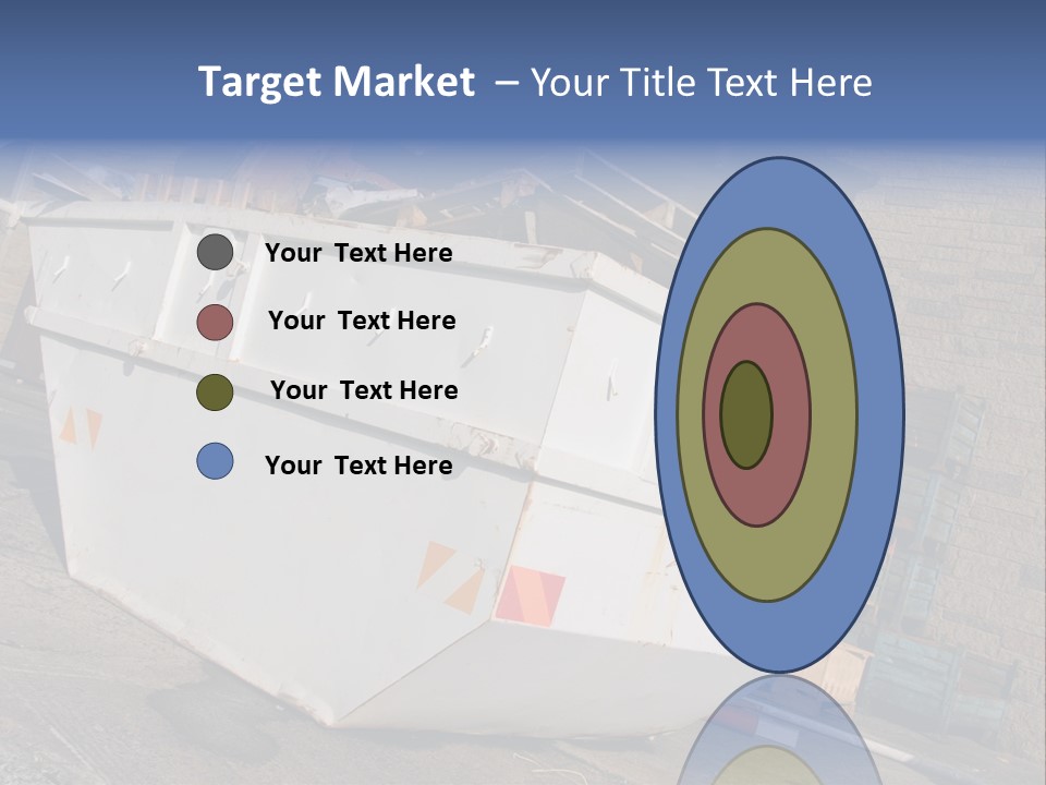 A Large White Boat Sitting In Front Of A Building PowerPoint Template